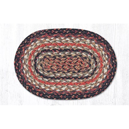 Terracotta Miniature Swatch Oval Rug, 10 X 15 In.